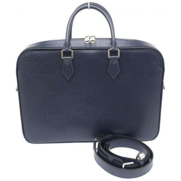 Louis Vuitton Dandy Briefcase MM Business Bag Epi Leather Blue Marine Navy - Picture 1 of 8